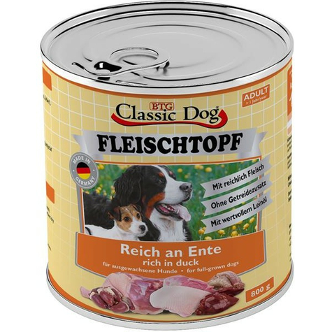 Classic Dog,Cla.Dog Fleischtopf Ente 800gd