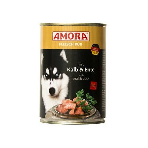 Amora,Amora Dog Pure Veal+Duck 400gd