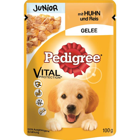 Pedigree,Ped.Junior Chicken+Rice Gel.100gp