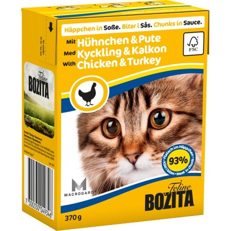 Bozita,Bz Cat Häp.Soße Huhn-Pute370gt