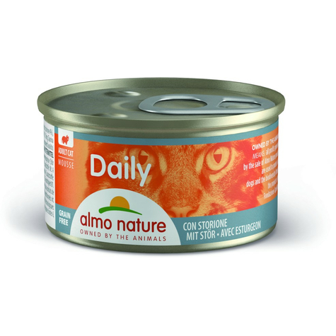 Almo Nature,An Cat Daily Mousse Stör  85gd