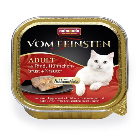 Animonda Cat Vom Feinsten,V.F. Feast.Beef+Chickenbr.100gs