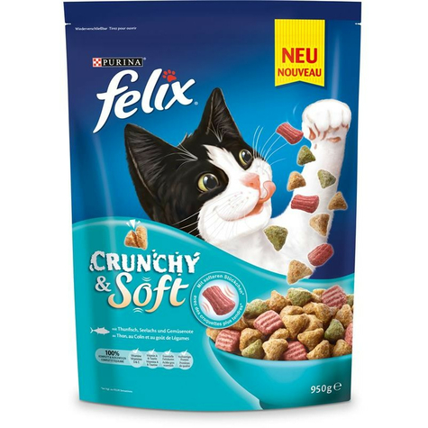 Nestle Katze,Fel.Crunchy+Soft Thun+Gem.950g