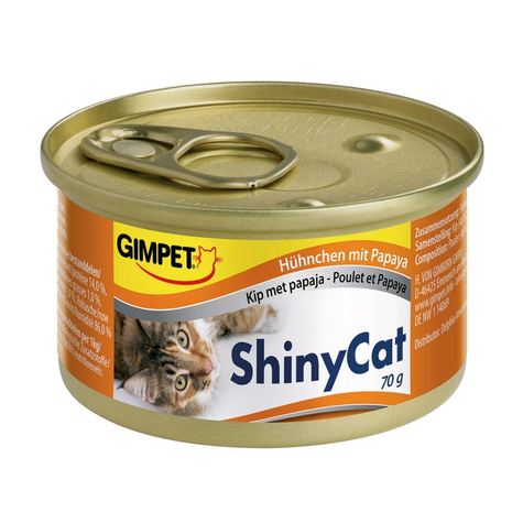 Gimpet,Gimp.Shinycat Chicken+Papaya 70gd