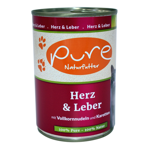Pure Naturfutter,Pure Cat Herz+Leb 400gd