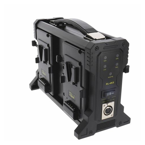 das rolux akku ladegerät rl-4ks für v-mount akkus ist ein professionelles akku-ladegerät, hergestellt um vier akkus gleichzeitig aufzuladen. mit dem ladegerät wird ein stromkabel und ein 4-poliges xlr-kabel geliefert. damit können sie jede video-kamera (m
