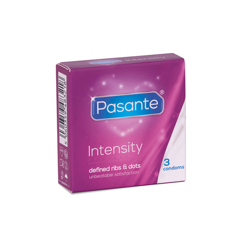 Kondome : Pasante Ribs & Dots Condoms 3pcs