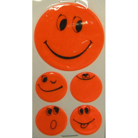 Reflex Sticker Set Smily Self-Adhesive