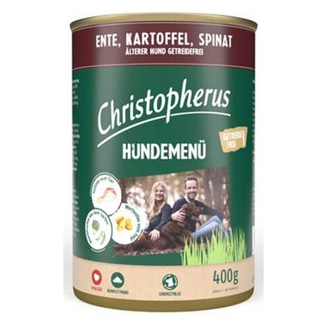 Christopherus Hundemenü -Senior Mit Ente, Kartoffel, Sp