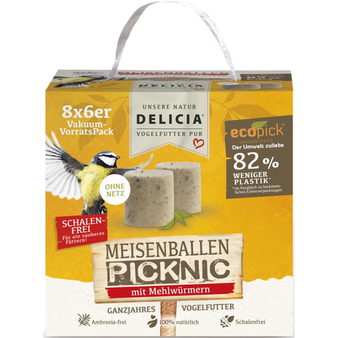 Delicia Tit Bale Picknik 48s With Mealworms - Without