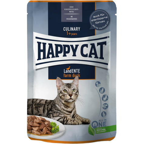 Happy Cat Pouch Culinary Land Ente 85g