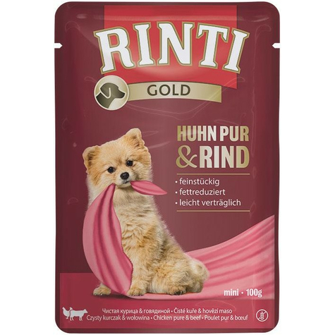 Rinti Gold Pure Chicken & Beef 100g Pouch Bag