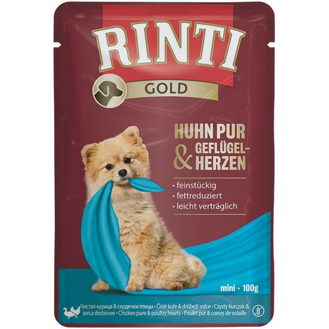 Rinti Gold Pure Chicken & Poultry Hearts 100g
