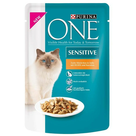 Purina One Sensitive Chicken & Carrots 85g Fresh Pouch