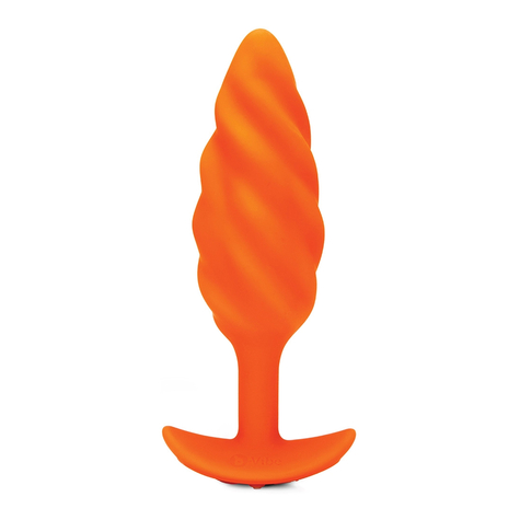 B-Vibe Swirl Texture Plug Orange