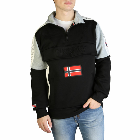 Bekleidung & Sweatshirts & Herren & Geographical Norway & Fagostino007_Man_Black & Schwarz