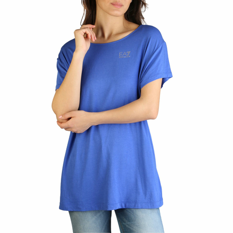 bekleidung & t-shirts & damen & ea7 & 3ztt51_tj28z_1586 & blau