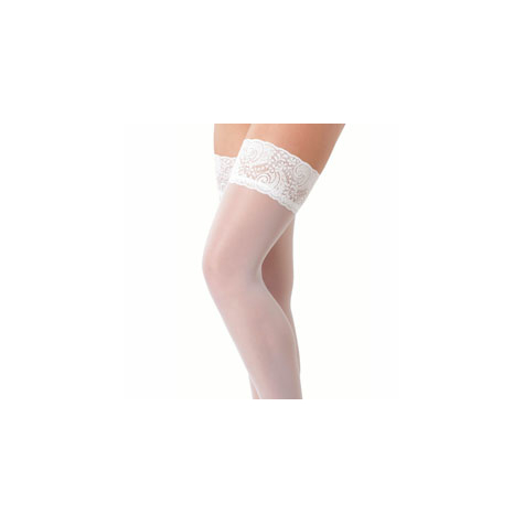 Strapsstrümpfe :Weiß Hold-Up Stockings With Floral Lace Top