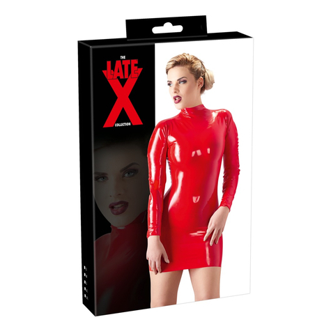Latex Mini Dress Red M