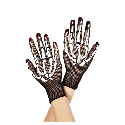 Schwarze Handschuhe Mit Skelett Dib