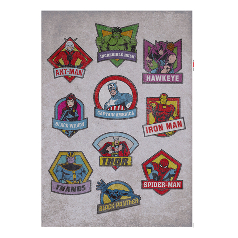 Wandtattoo - Avengers Badges  - Größe 50 X 70 Cm