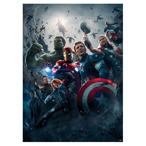 Papier Fototapete - Avengers Age Of Ultron Movie Poster - Größe 184 X 254 Cm