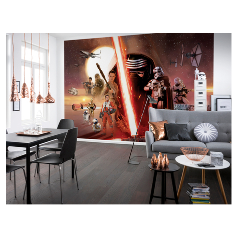Photomurals  Photo Wallpaper - Star Wars Ep7 Collage - Size 368 X 254 Cm