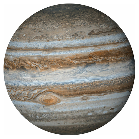 Selbstklebende Vlies Fototapete/Wandtattoo - Jupiter - Größe 125 X 125 Cm