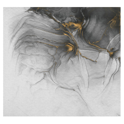 Vlies Fototapete - Ink Gold Flow - Größe 300 X 280 Cm