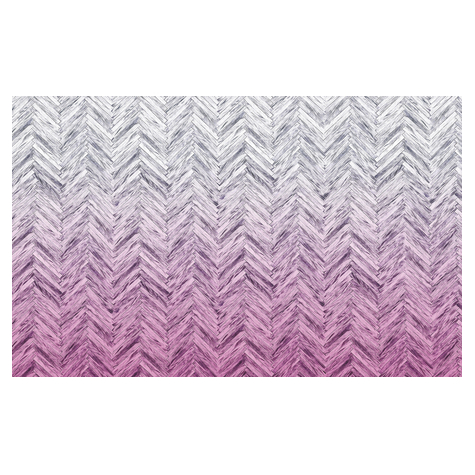 Non-Woven Wallpaper - Herringbone Pink - Size 400 X 250 Cm