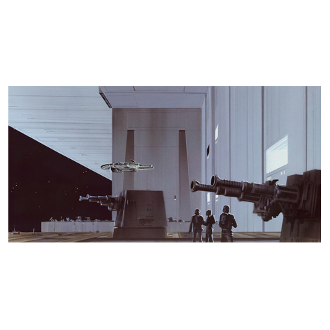 Vlies Fototapete - Star Wars Classic Rmq Death Star Hangar - Größe 500 X 250 Cm