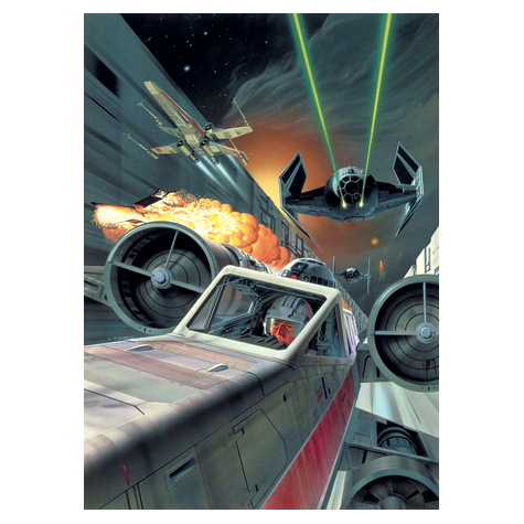 Vlies Fototapete - Star Wars Classic Death Star Trench Run - Größe 200 X 280 Cm