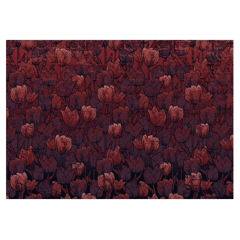Non-Woven Wallpaper - Tulipe - Size 400 X 280 Cm