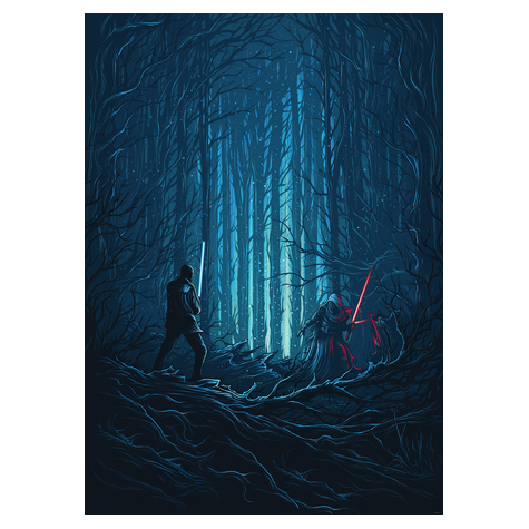 Non-Woven Wallpaper - Star Wars Wood Fight - Size 200 X 280 Cm