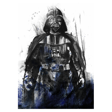 Non-Woven Wallpaper - Star Wars Watercolor Vader - Size 200 X 280 Cm