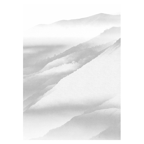 Vlies Fototapete - White Noise Mountain - Größe 200 X 280 Cm
