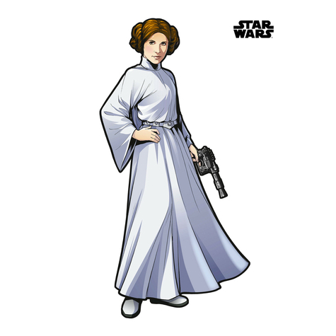 Selbstklebende Vlies Fototapete/Wandtattoo - Star Wars Xxl Princess Leia - Größe 127 X 170 Cm