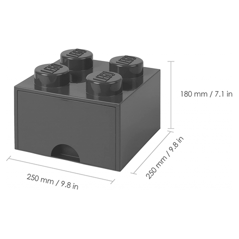 Lego Storage Brick Schublade 4 Schwarz (40051733)