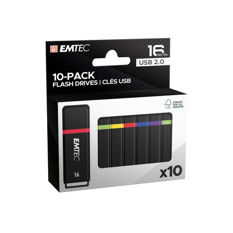 Usb Flashdrive 16gb Emtec K100 (Mini Box 10-Pack)