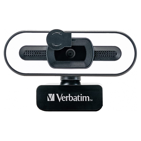 Verbatim Webcam Mit Mikro+Licht Awc-02 Full Hd 1080p Autof Retail 49579