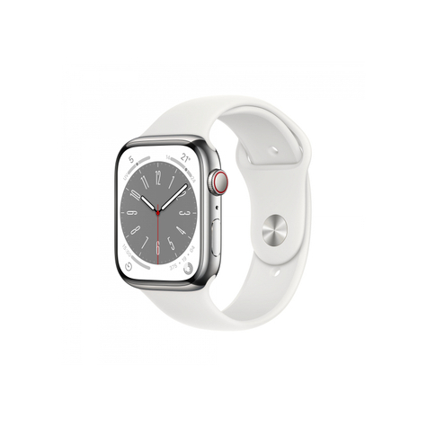 Apple Watch Series 8 Gps+Cellular 45mm Silver Steel White Sport Mnke3fd/A
