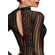 Dessous Kleid:Striped Knee-Length Tulle Kleid  Black