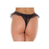 Woman Brief : Frilly Black Lace Crotchless Thong